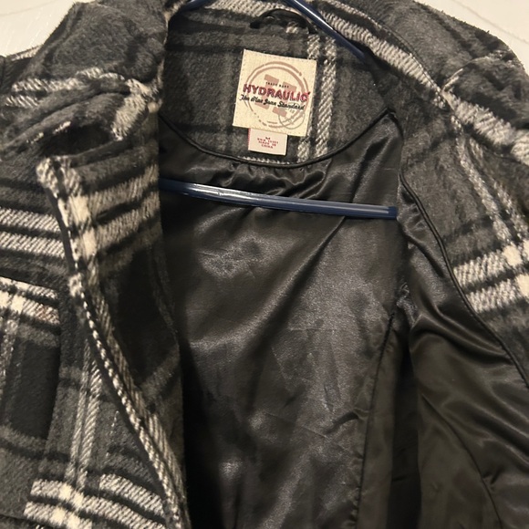Hydraulic Stylish Black Plaid Women's Coat Medium EUC - Picture 16 of 16